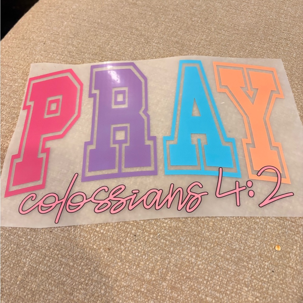 Colorful Amen and Pray Letter DTF bundle set of 9 - Picture 7 of 16